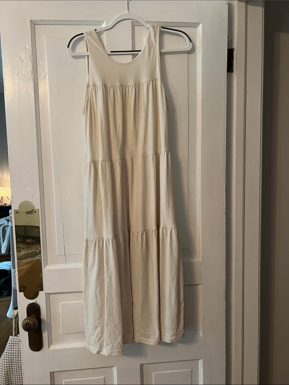 Everlane cream cotton dress L
